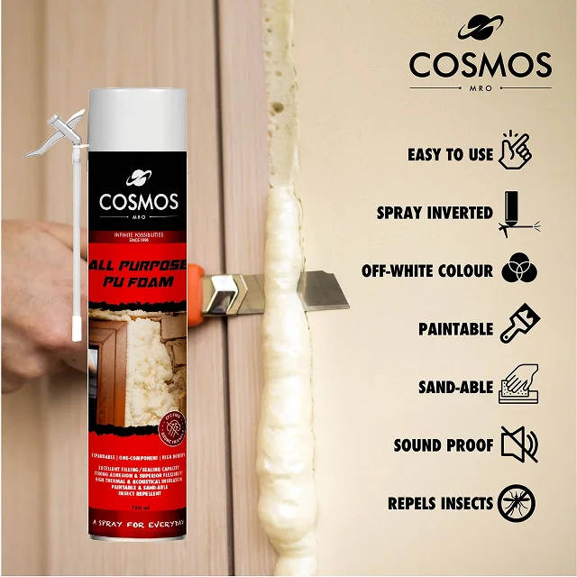 COSMOS MRO P.U. Foam Spray - Expanding Gap Filler & Insulator - Image 2