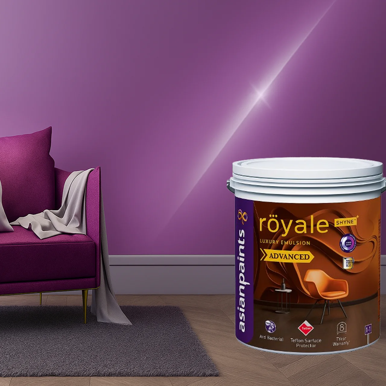 Asian Paints Royale Shyne Advanced luxury Interior Emulsion Paint - Image 2