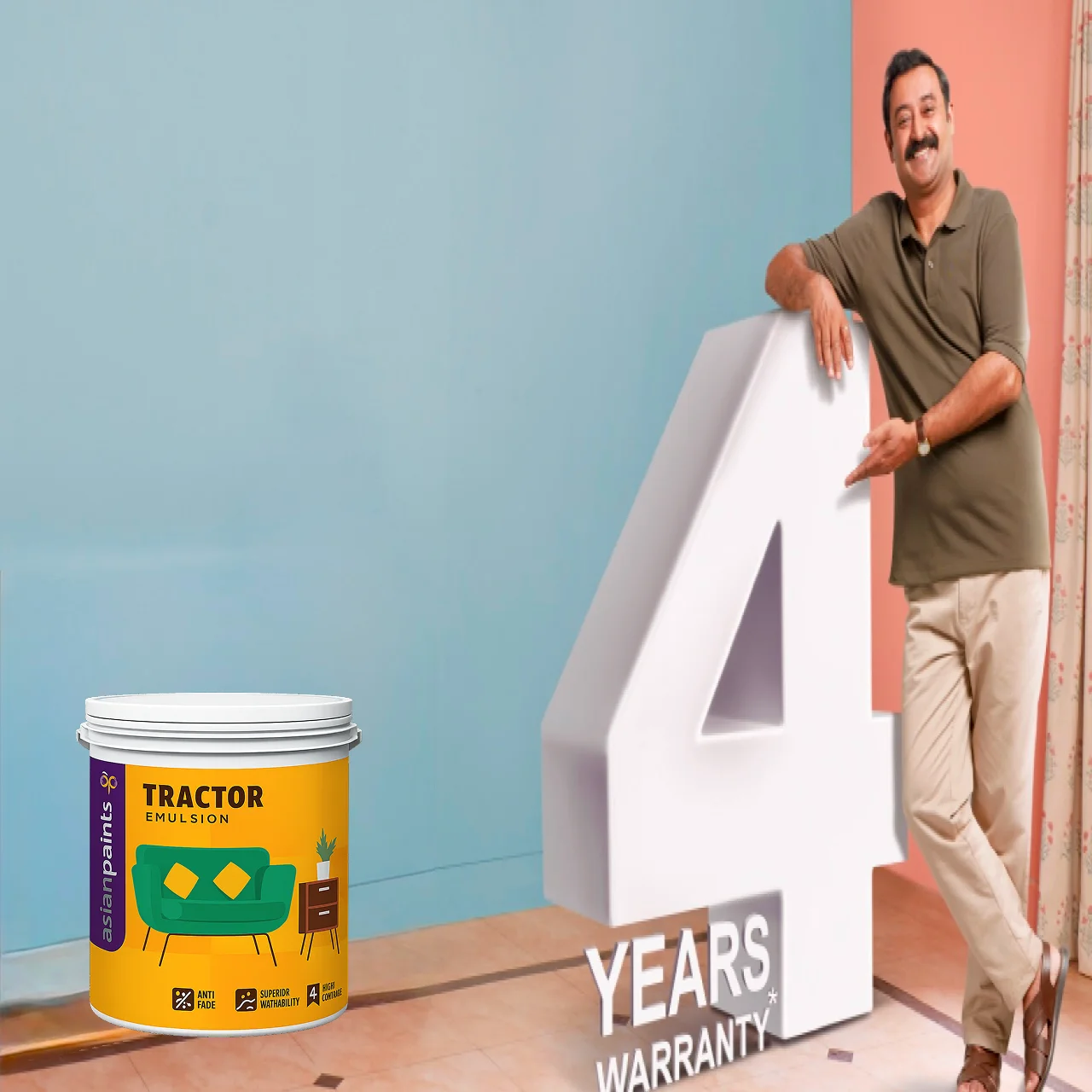 Asian Paints Tractor Emulsion – Smooth Matt Interior Paint - Image 2