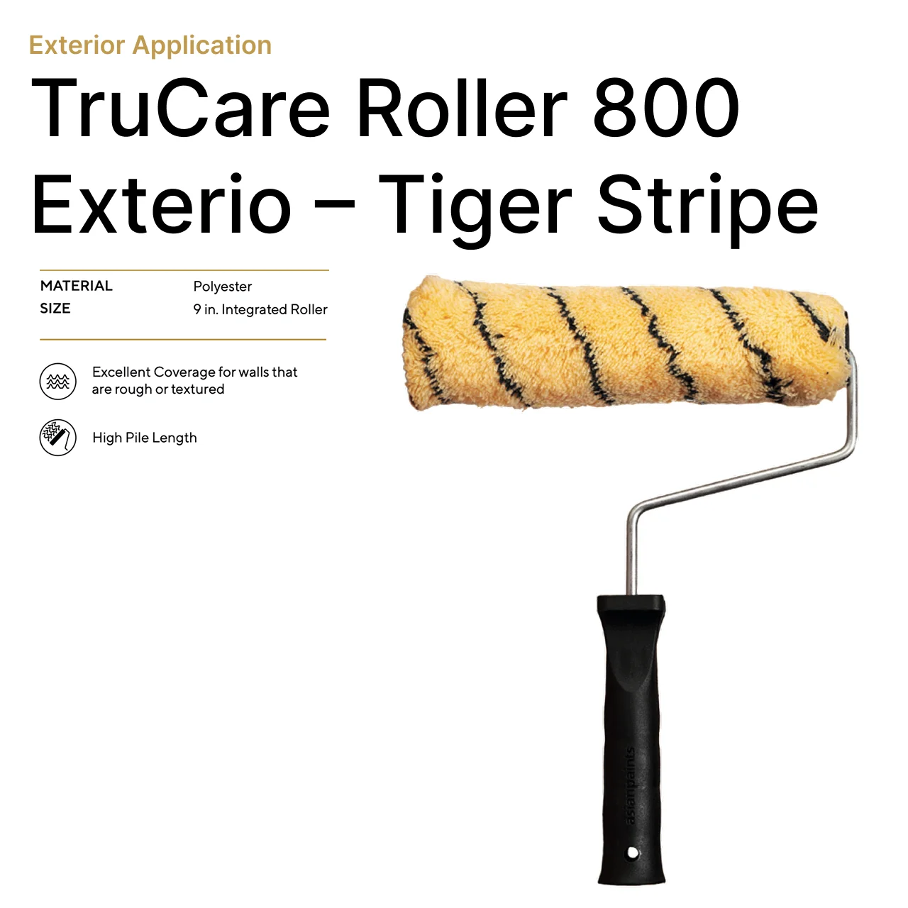 Asian Paints TruCare Exterior Roller 800 (9 Inch) - Rough Surface Specialist - Image 3