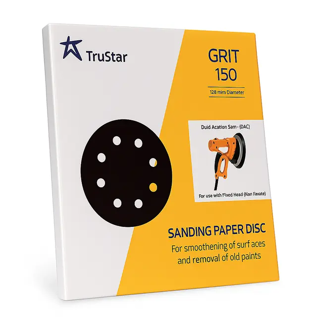 Asian Paints TruStar Wall Sanding Paper Disc - Velcro Backed (Pack of 10) - Image 2