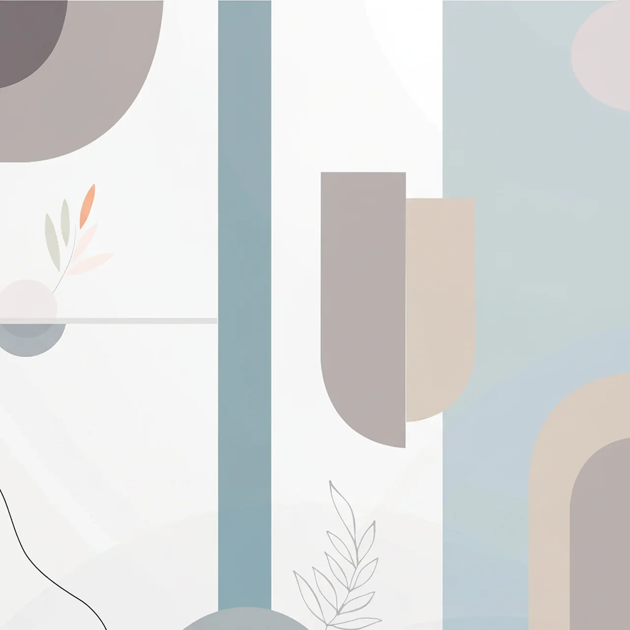 Abstract Aura Wallpaper - Minimalist Pastel Art for Modern Rooms - Image 2