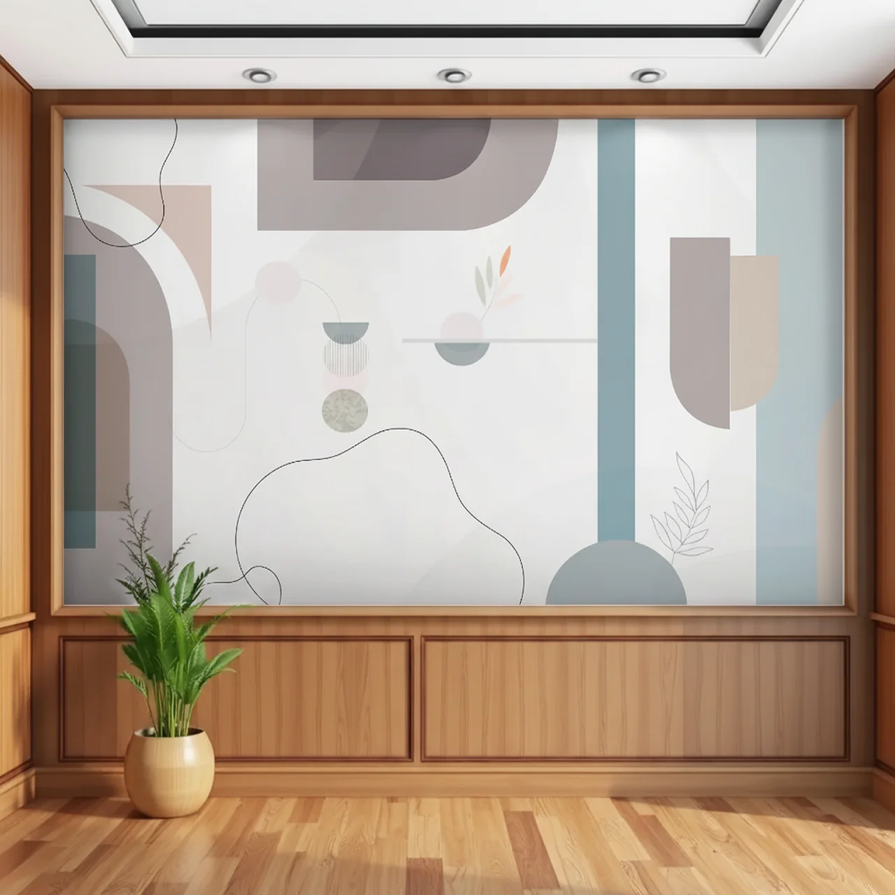 Abstract Aura Wallpaper - Minimalist Pastel Art for Modern Rooms