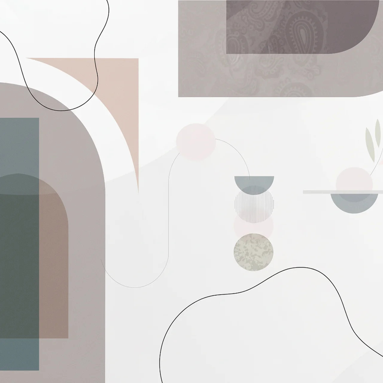 Abstract Aura Wallpaper - Minimalist Pastel Art for Modern Rooms - Image 3