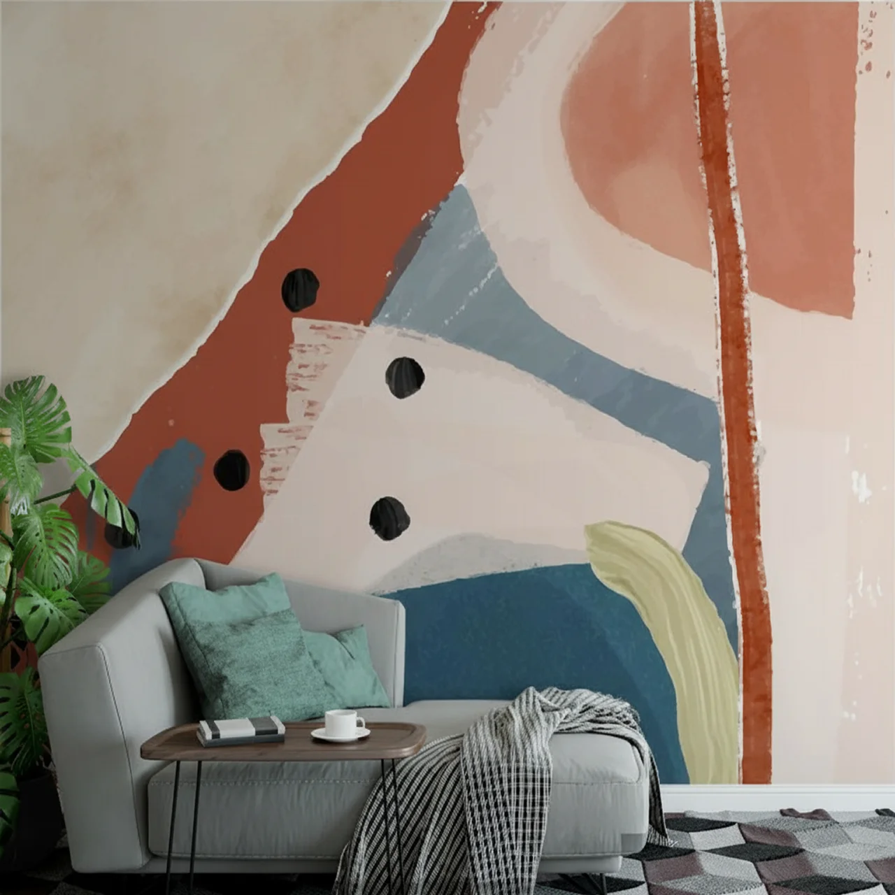 Chromatic Creative Abstract Figures Wallpaper - Modern Art Wall Decor - Image 4