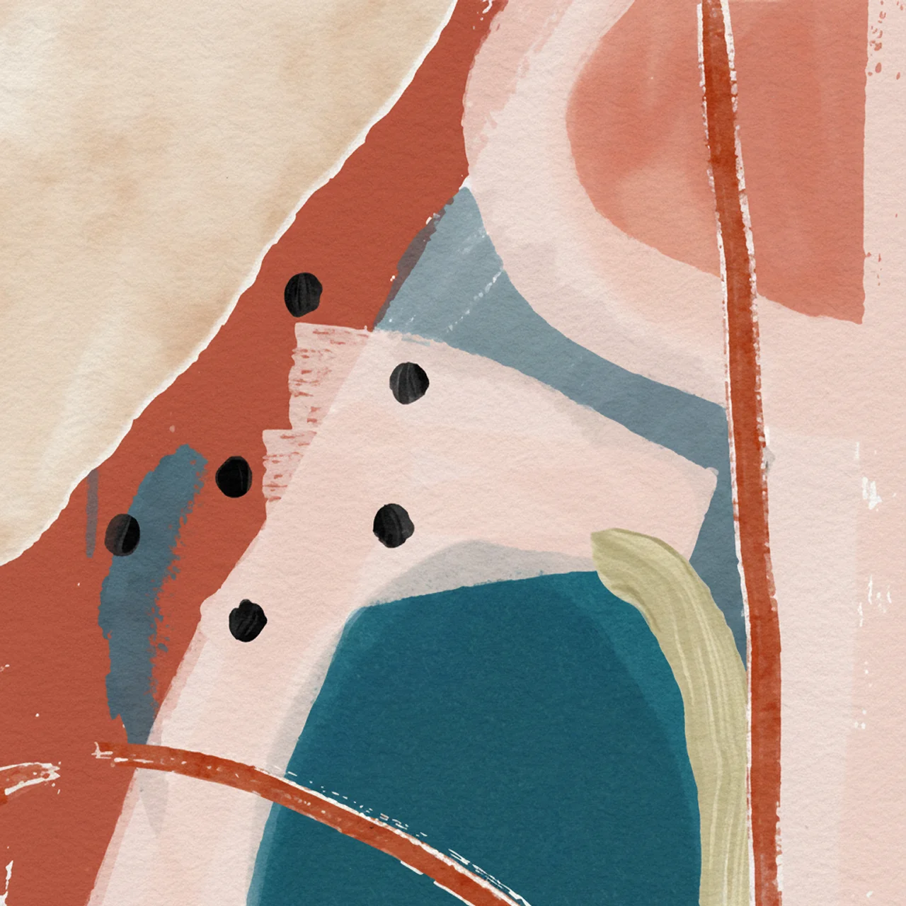 Chromatic Creative Abstract Figures Wallpaper - Modern Art Wall Decor - Image 2