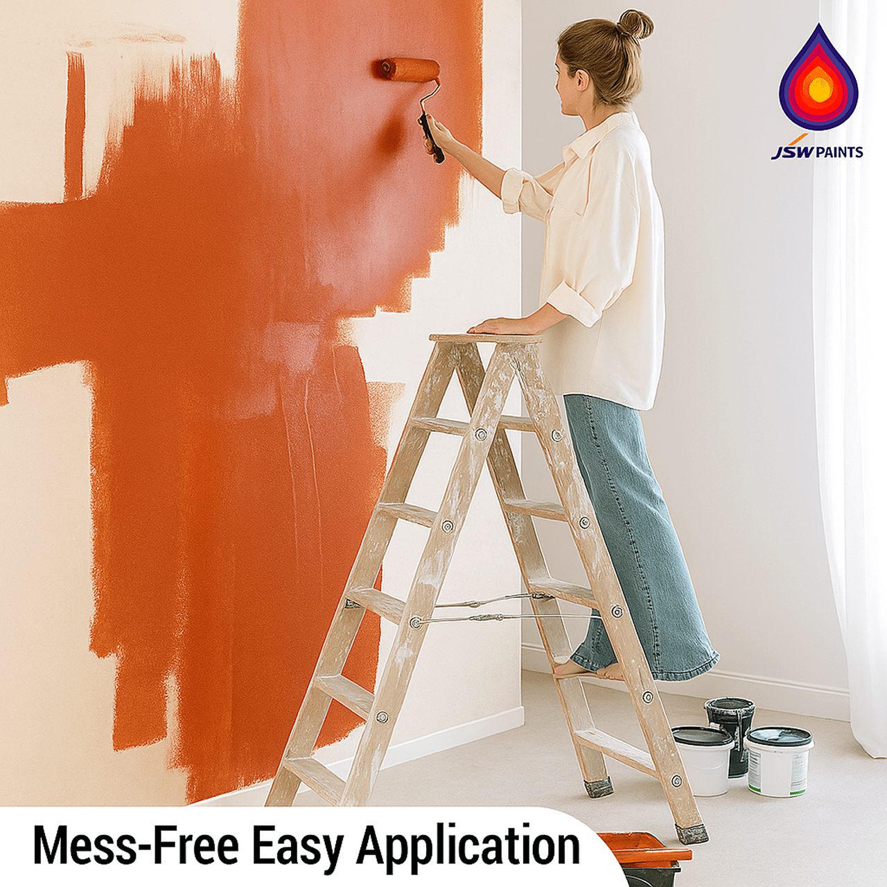 JSW PAINTS 9 Inch Paint Roller with Handle - Image 2