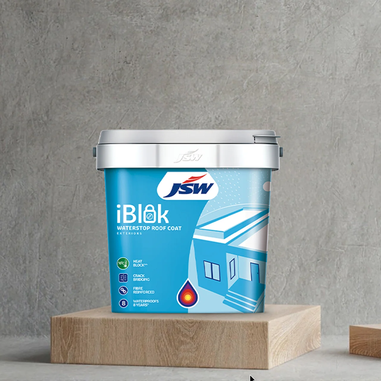 JSW iBlok WaterStop Roof Coat - Exterior (Heat Reflective Waterproofing) - Image 2
