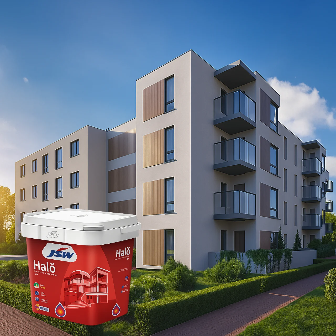 JSW Halo Majestic Silk Exterior Paint - Image 2