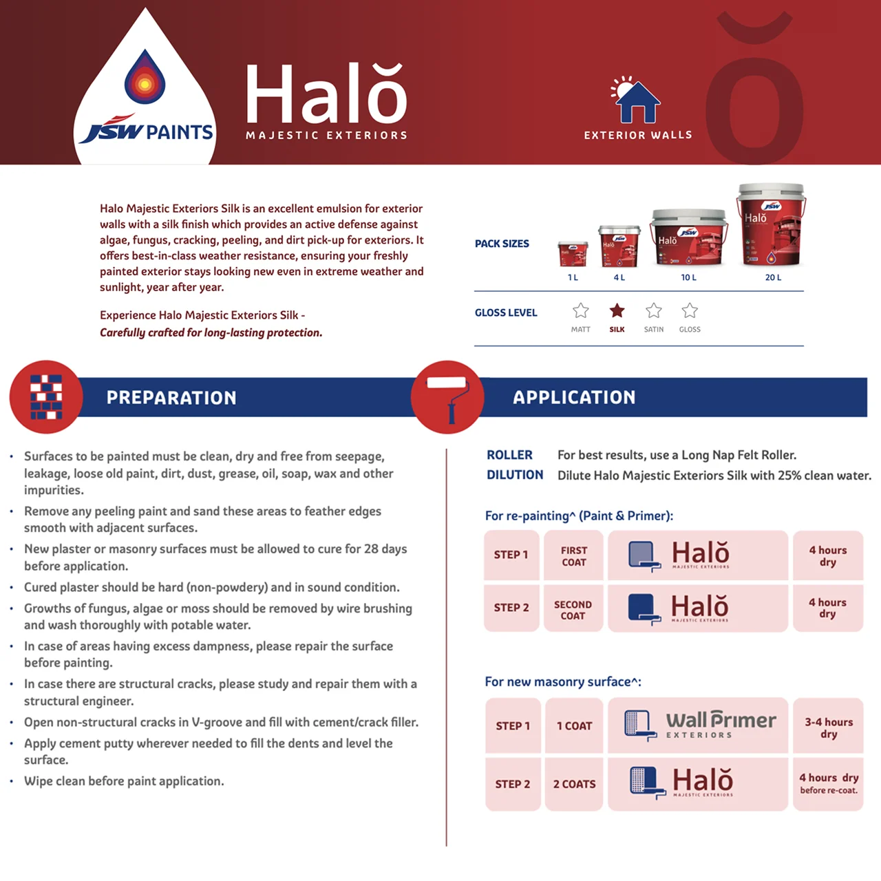 JSW Halo Majestic Silk Exterior Paint - Image 3