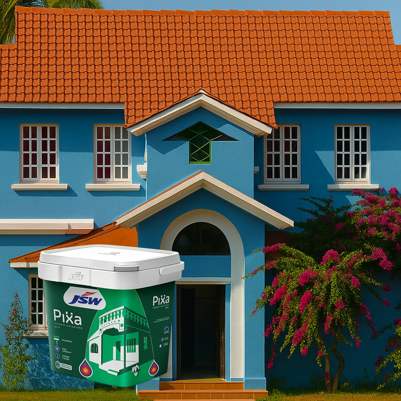 JSW Pixa Silk Exterior Paint - Premium Sheen Emulsion - Image 2