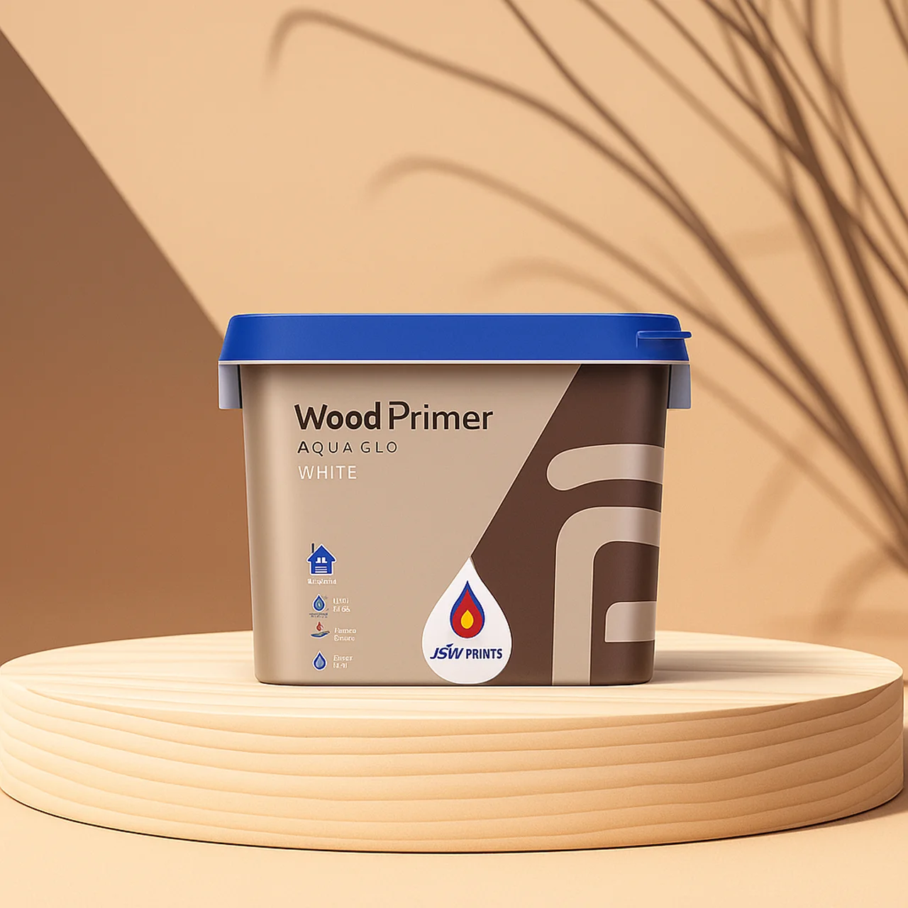 JSW Paints Aquaglo Wood Primer - Water Based (White) - Image 2