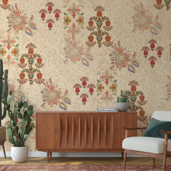 Mughal Vintage Seamless Classy Pattern Wallpaper - Royal Heritage Design