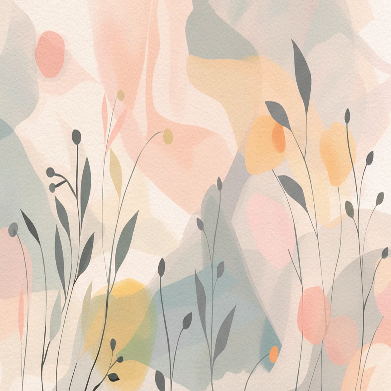 Pastel Paradise Abstract Pattern Wallpaper for Room Pink | Green - Image 4