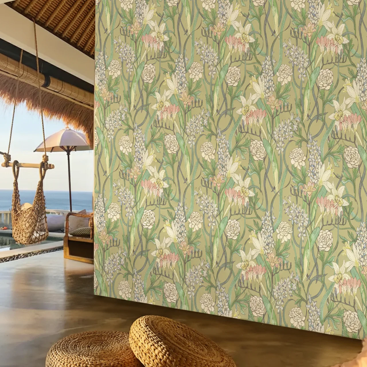 Solstice Mist Stone Wallpaper for Rooms - Serene Textured Design - Image 2