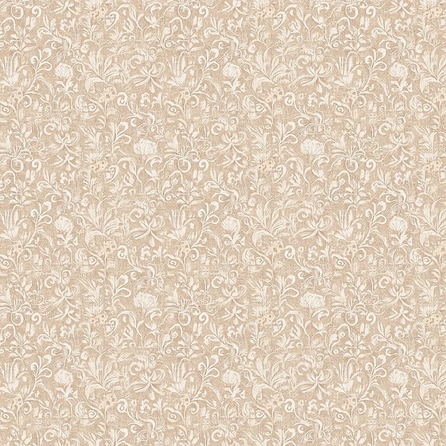 Indian Floral Wallpaper - Dusty Rose Beige (Heritage Design) - Image 4
