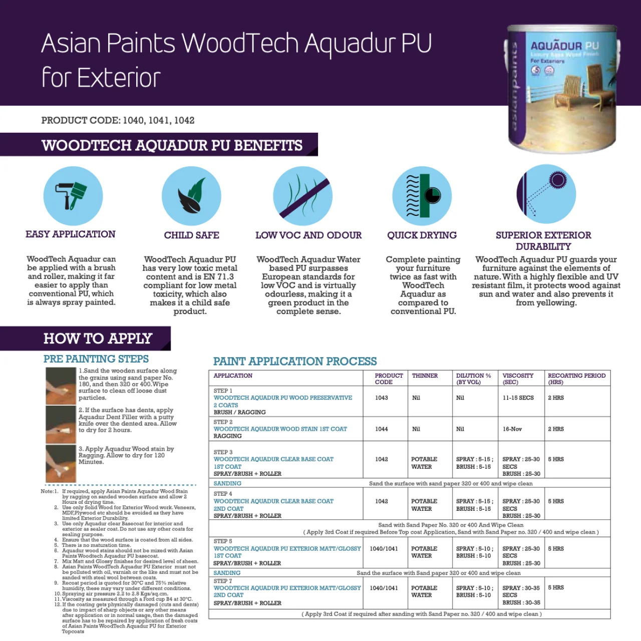 Asian Paints Aquadur PU Exterior - Water Based Wood Finish - Image 4
