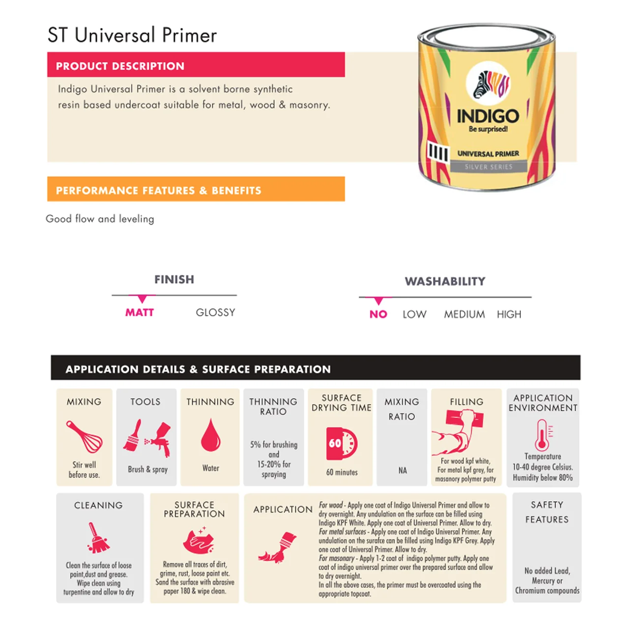 Indigo ST Universal Primer - Silver Series (For Wood & Metal) - Image 2