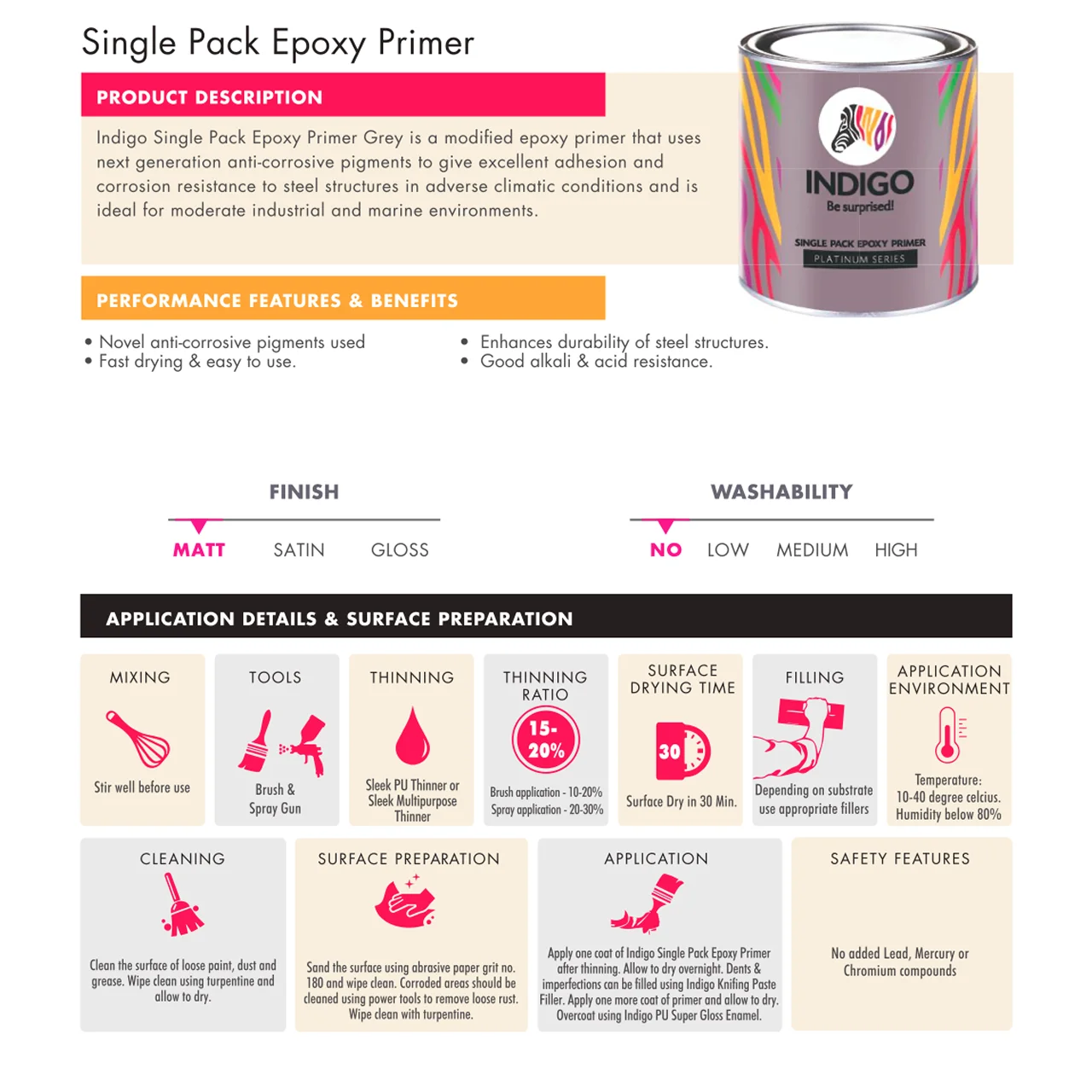 Indigo Single Pack Epoxy Primer - Image 2