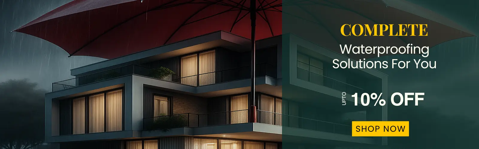 Waterproofing Solution Banner For 10% Offer
